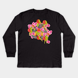 Bats in a Peach Tree Kids Long Sleeve T-Shirt